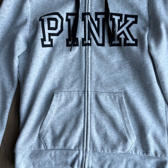 Pink Victoria Secret Grey Zip Up Jacket Size Small - Picture 6 of 16